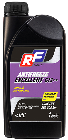 Антифриз ANTIFREEZE EXCELLENT G12++ фиолетовый 1 кг RUSEFF - продажа, характеристики и отзывы