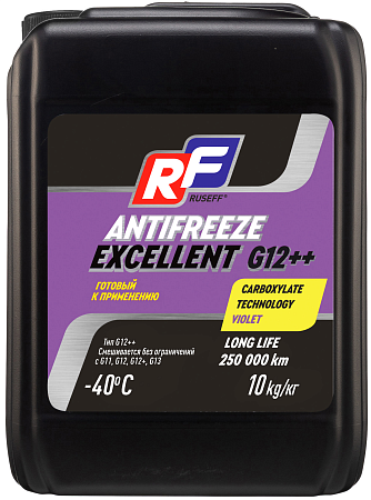 Антифриз ANTIFREEZE EXCELLENT G12++ фиолетовый 10 кг RUSEFF - продажа, характеристики и отзывы